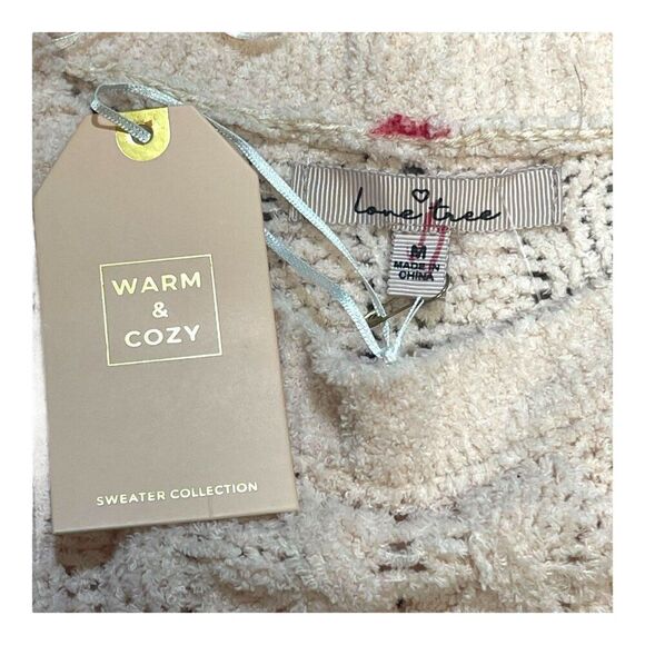 Love Tree NEW Warm & Cozy Sweater Collection Cable Knit Pullover - Ivory Size M - Picture 3 of 5